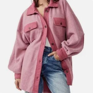Free People Ruby Jacket in Sweet Heart Pink